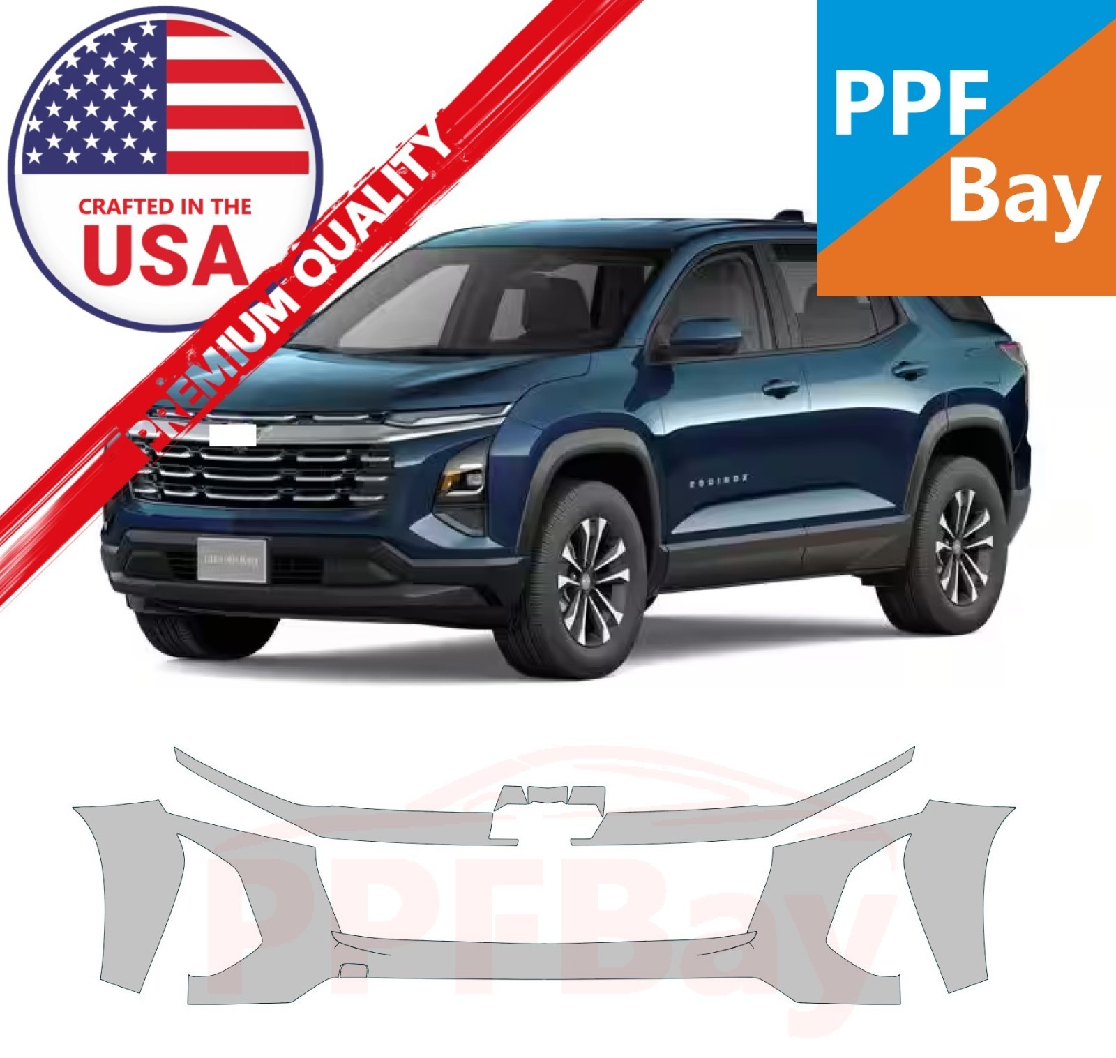 For Chevy Equinox LT 2025-2026 Front Bumper Paint Protection Film PreCut Kit PPF