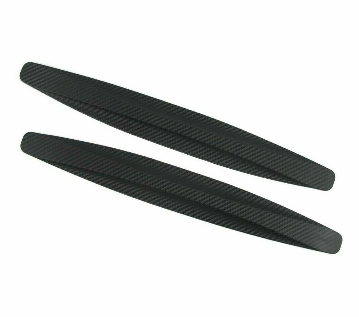 2Pcs Car Bumper Guard Carbon Fiber Anti-rub Strip Body Corner Protector Adhesive