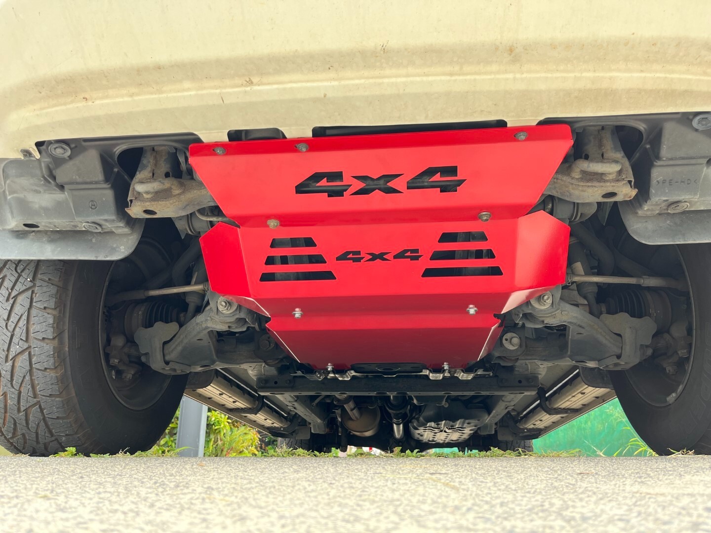 3mm 3PC Red Bash Plates for Toyota Hilux 2015+ SR SR5 N80 Sump Guards Steel 4×4