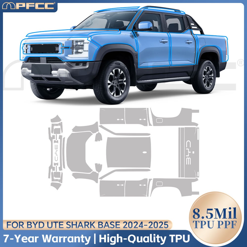 Matte Full Car For BYD SHARK 2024-2025 PRO PreCut PPF Kit Paint Protection TPU
