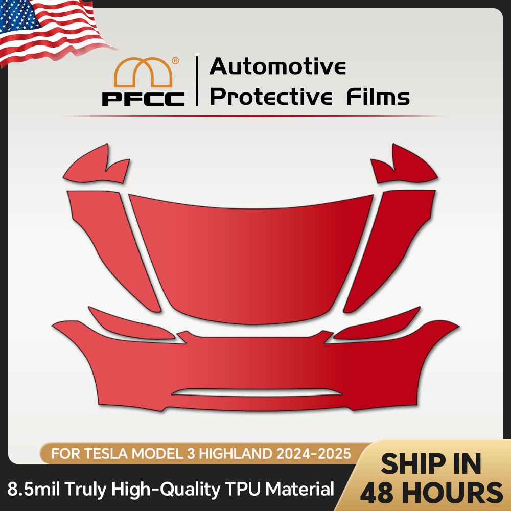 PreCut Paint Protection Film Gloss Clear PPF For Tesla Model 3 Highland 2024-UP
