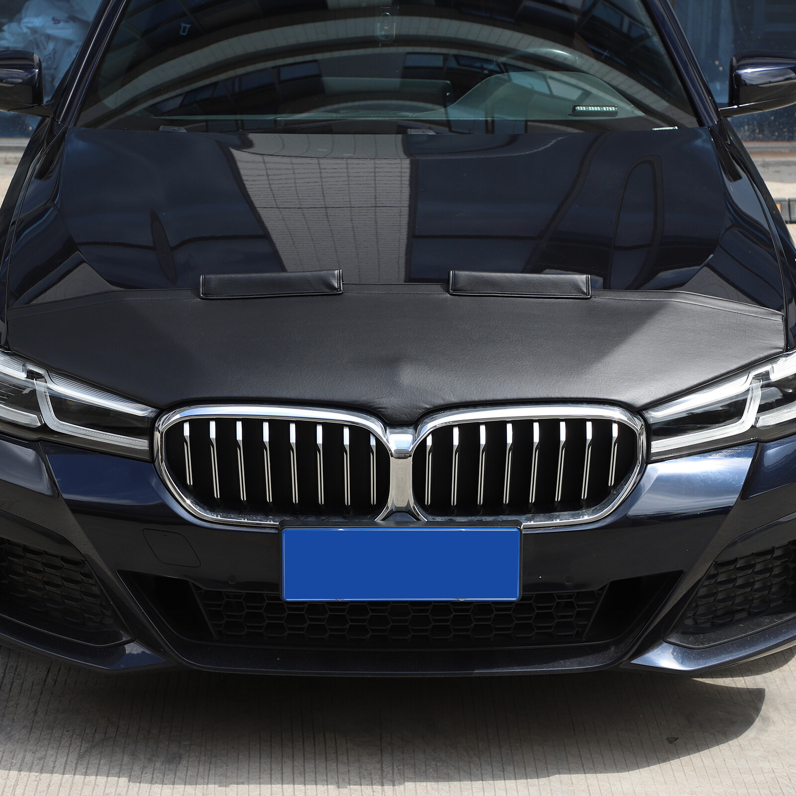 Car Bonnet Mask Hood Bra FRONT END MASK for BMW 5 Series G30 G31 2017-2023 Black