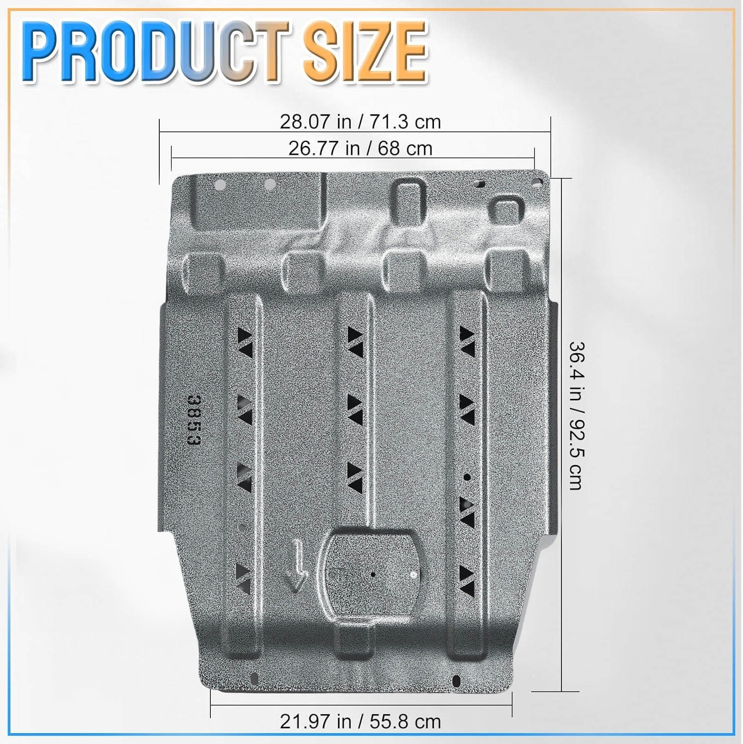 Manganese Steel Heavy-Duty Transmission Skid Plate for Ford F150 2015-2022 4WD