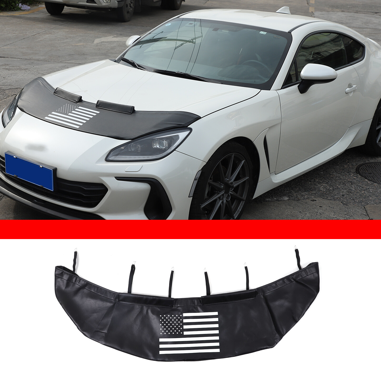 Front Bumper Lebra Hood Protector Mini Mask Bra For Toyota 86/Subaru BRZ 2022-23
