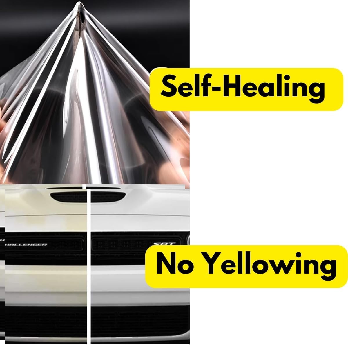 Paint Protection Film Clear 4in x 50ft 7.5 MIL PPF Self-Healing TPU UV Car Truck