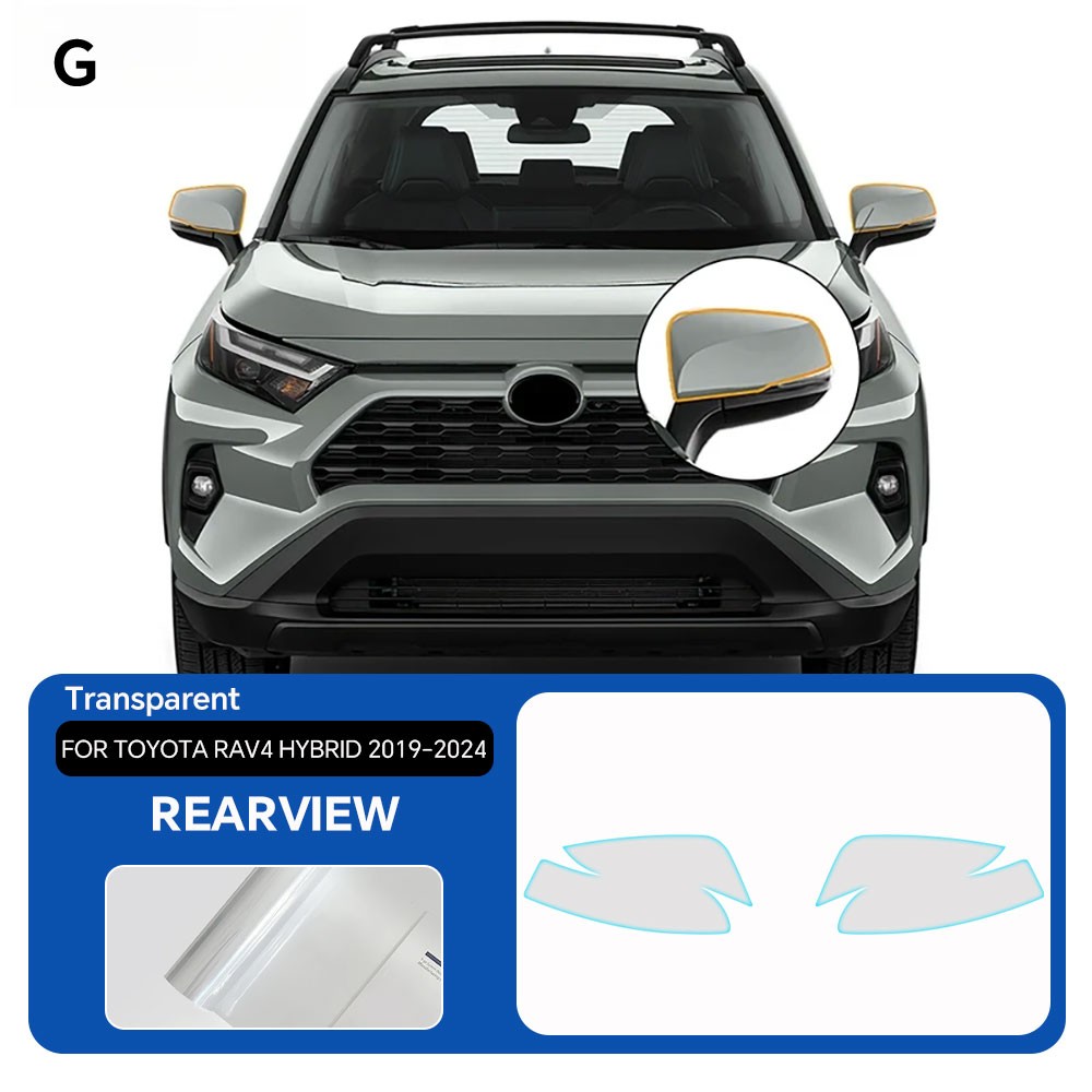 Rearview Mirror Precut Paint Protection Film Clear PPF For Toyota RAV4 2019-2024