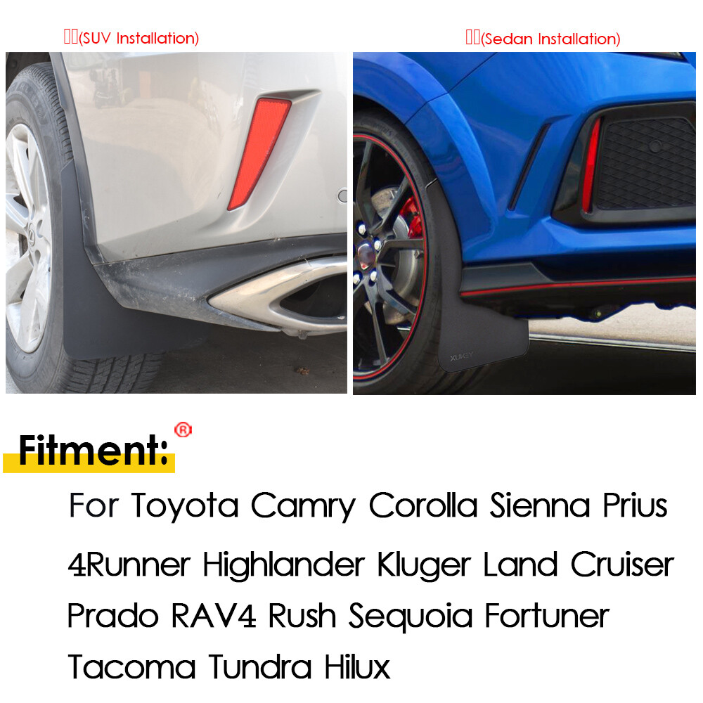 XUKEY Mudguards Fender Mud Flaps Splash Guards Mudflaps For Toyota Car SUV Truck