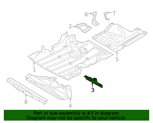 Genuine BMW Under Cover Deflector 51-75-7-185-797