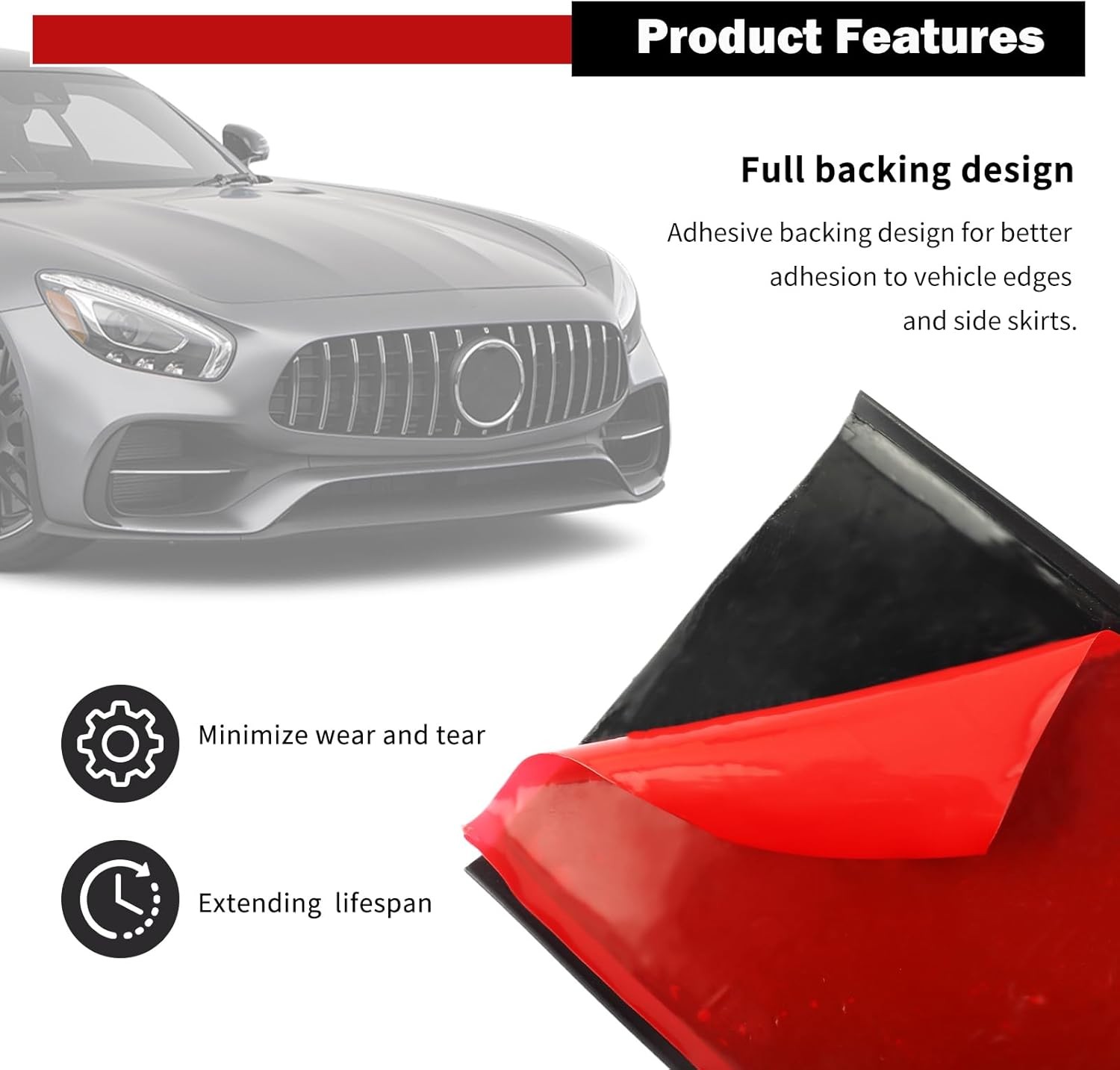 4M Side Skirt Rocker Panel Trim Custom For Mercedes-Benz Bumper Protector Strip