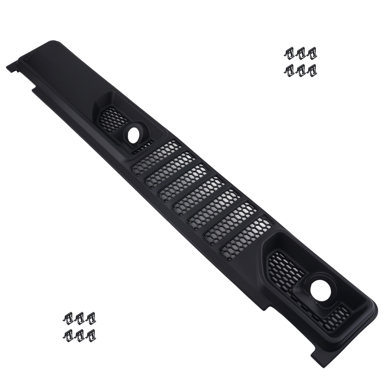 Black Cowl Panel Grille for Jeep Wrangler/Gladiator 2018-2024 Front 68307260AC