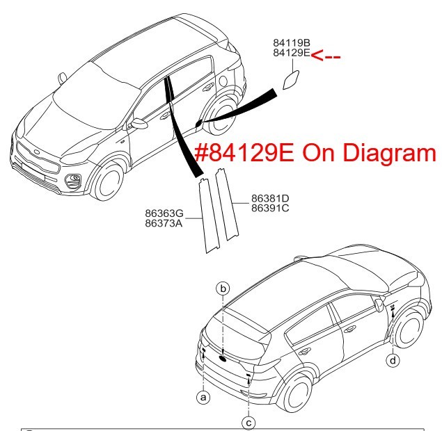NEW OEM Rear Right Stone Guard Anti-Chip Film 87549D9000 for Kia Sportage 17-22