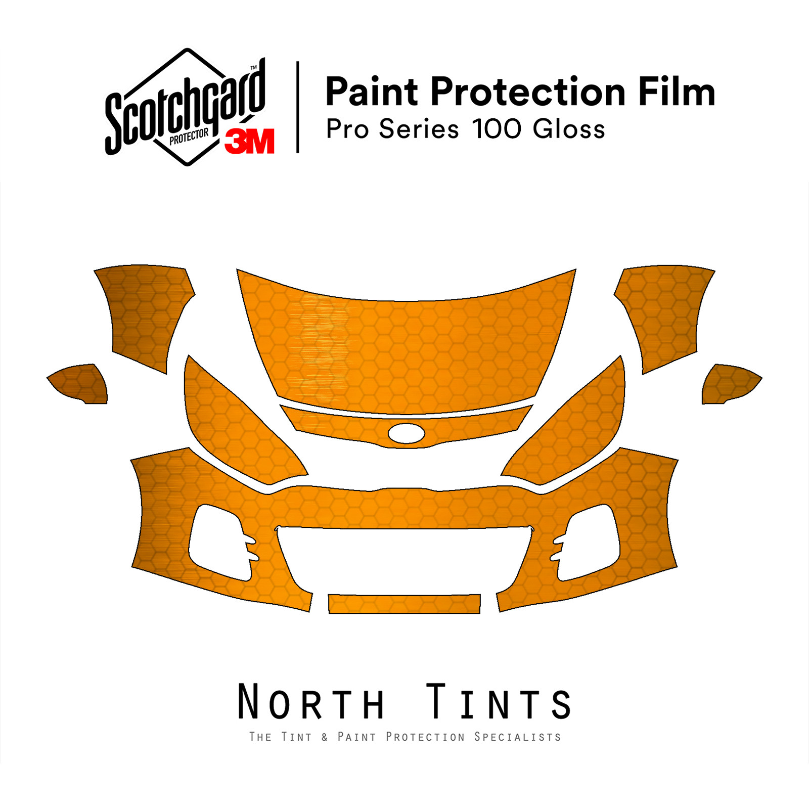 3M PRO Series PreCut Paint Film Clear Bra PPF for KIA Rio 5-Door Hatch 2016-2017