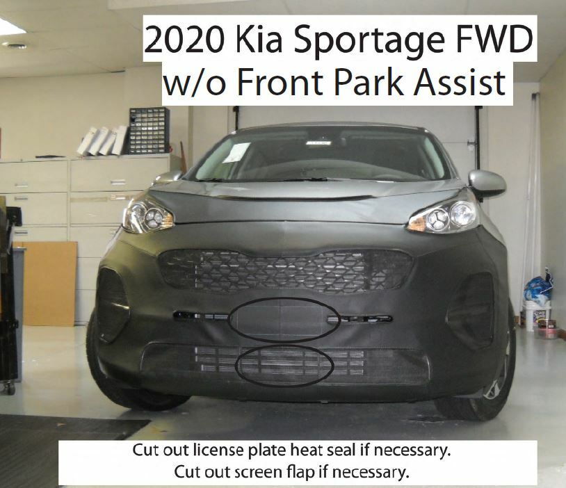 Lebra Front End Mask Cover Bra Fits KIA SPORTAGE FWD 2020-2022 W/O Park Assist