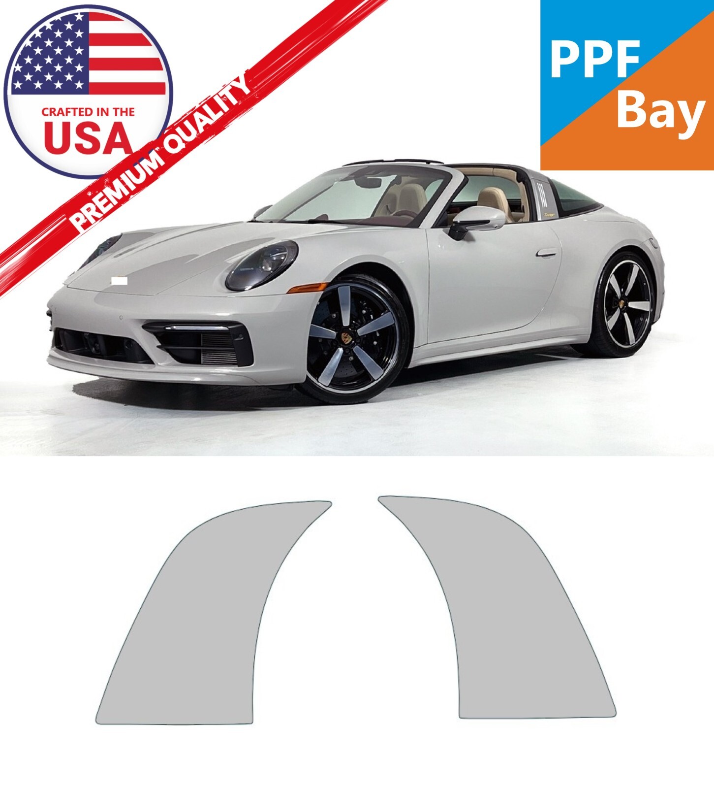 For Porsche 992 Targa 2021-2024 Stone Guard Paint Protection Film PreCut PPF