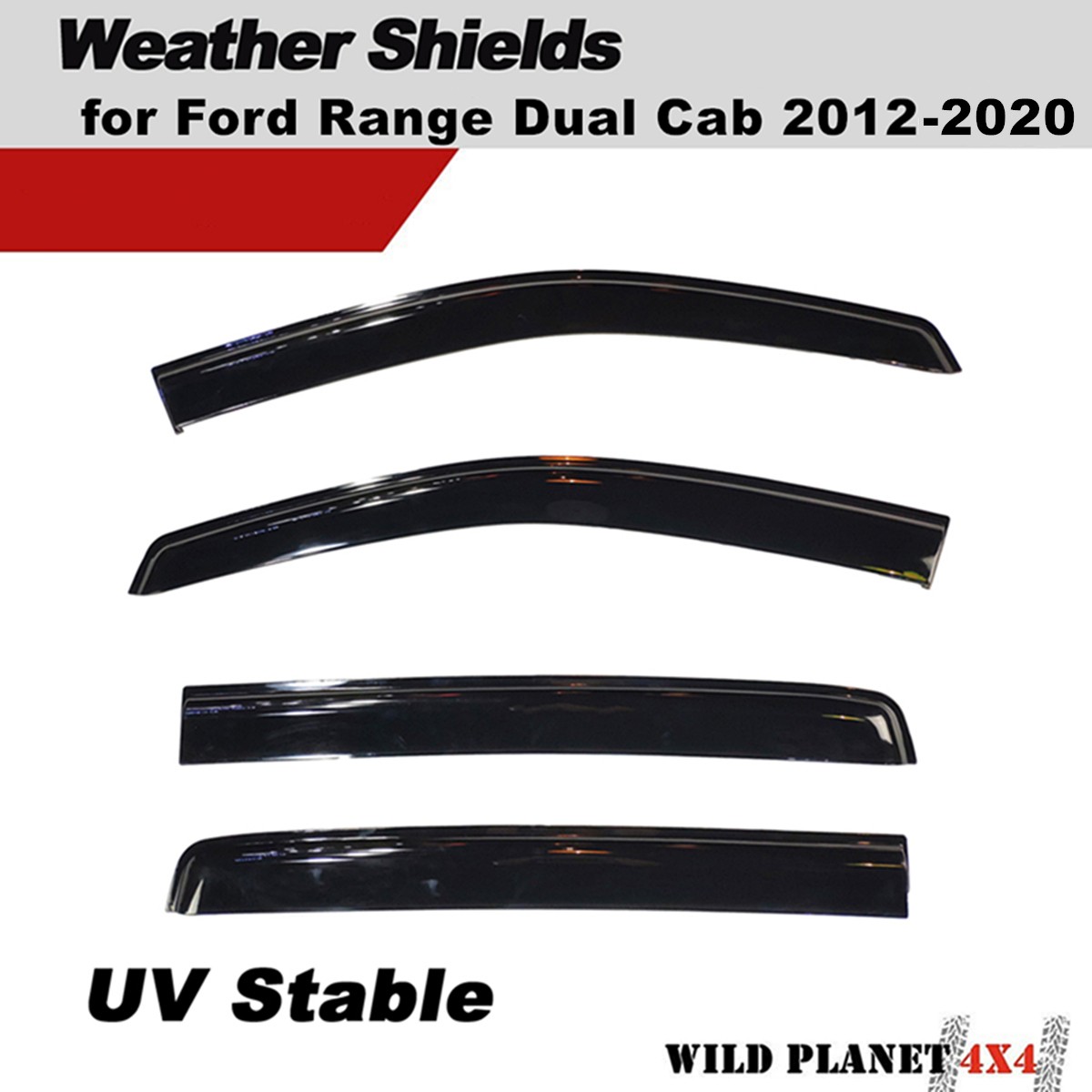 Weather Shield for Ford Ranger PX MK 123 12-20 /BT50 Dual CabWindow Visor Slim