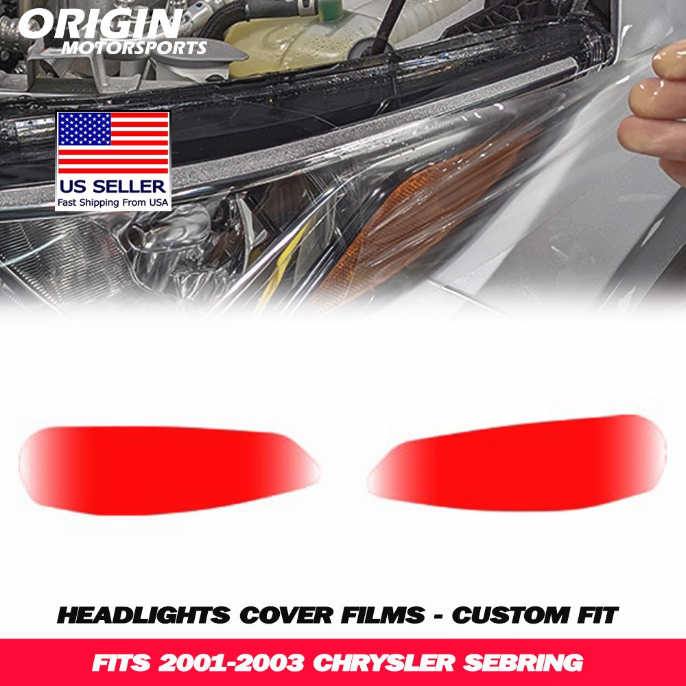 PreCut Headlights Clear Covers Bra Film Kit PPF Fits 2001-2003 SEBRING