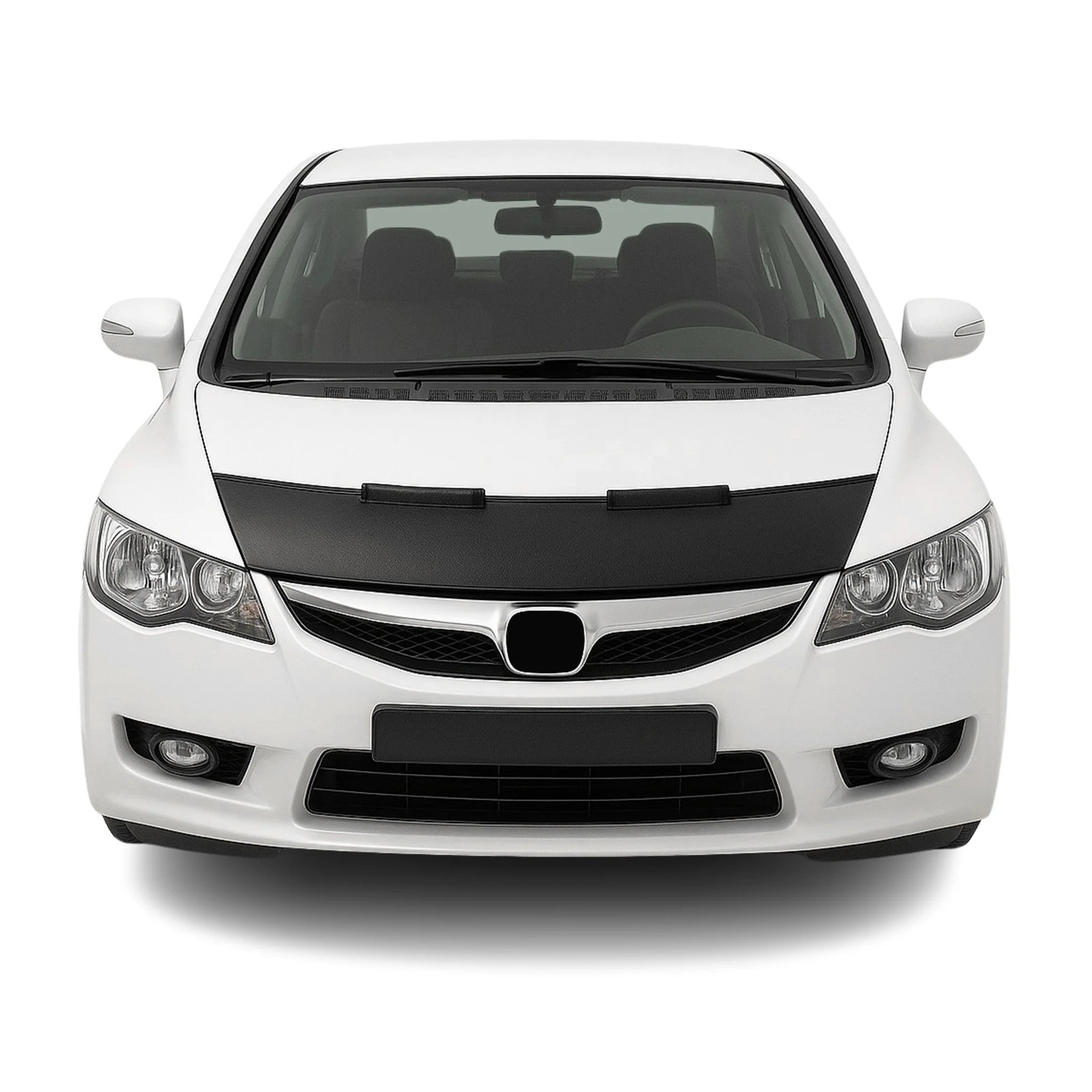 Car Bonnet Mask Hood Bra for Honda Civic 2006-2011 Black 1 Pc