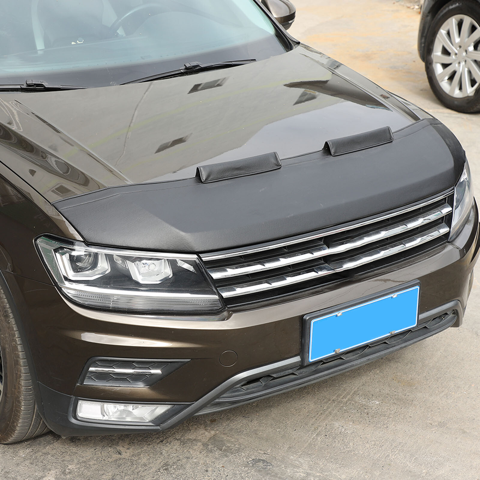 Front Hood Cover Engine End Bra Protector for Volkswagen VW Tiguan 2018-24 Black