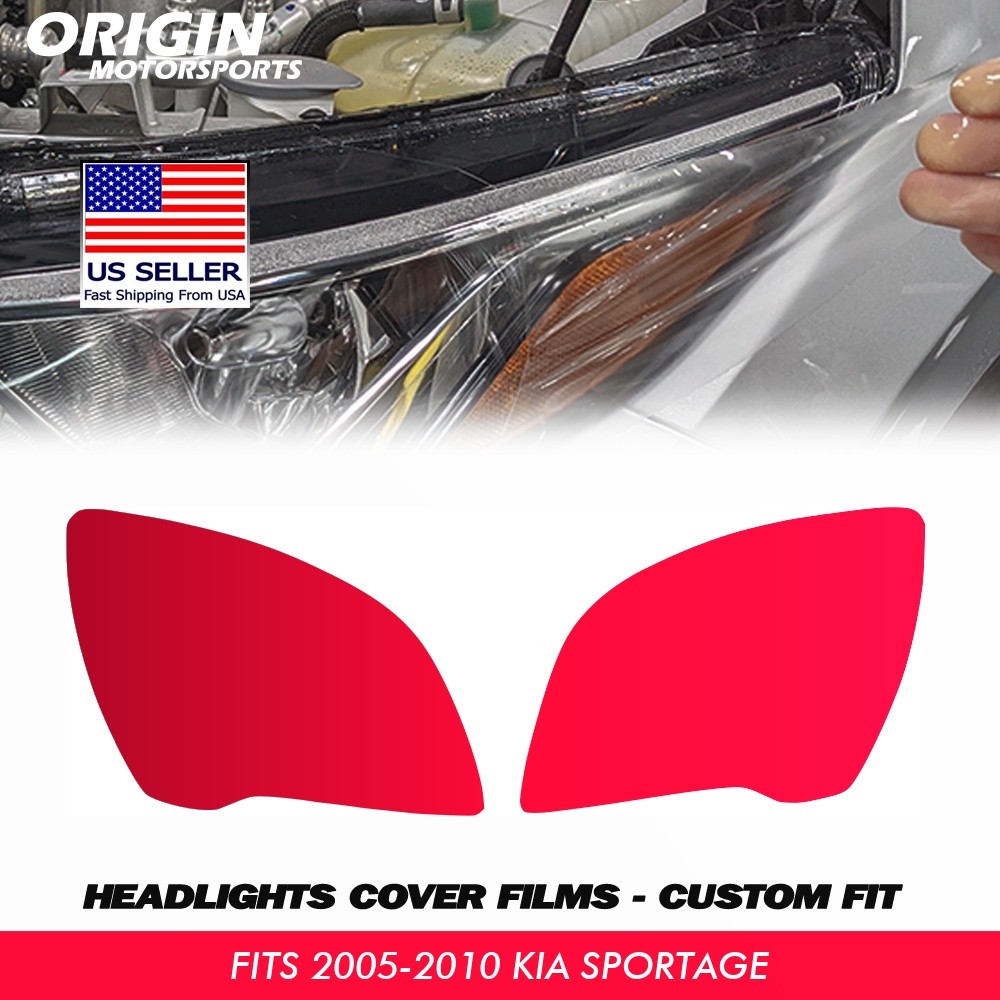 PreCut Headlights Protection Clear Covers Bra PPF For 2005-2010 Kia SPORTAGE