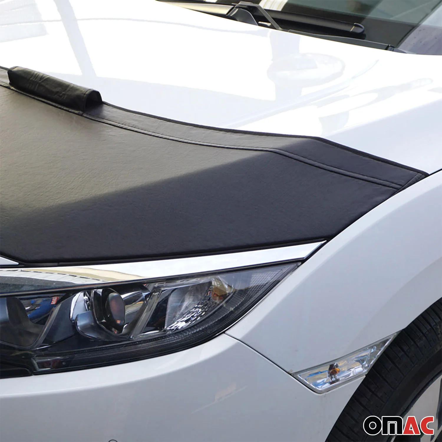 Car Bonnet Mask Hood Bra for Audi A6 S6 A6 Quattro 2012-2018 Black 1 Pc