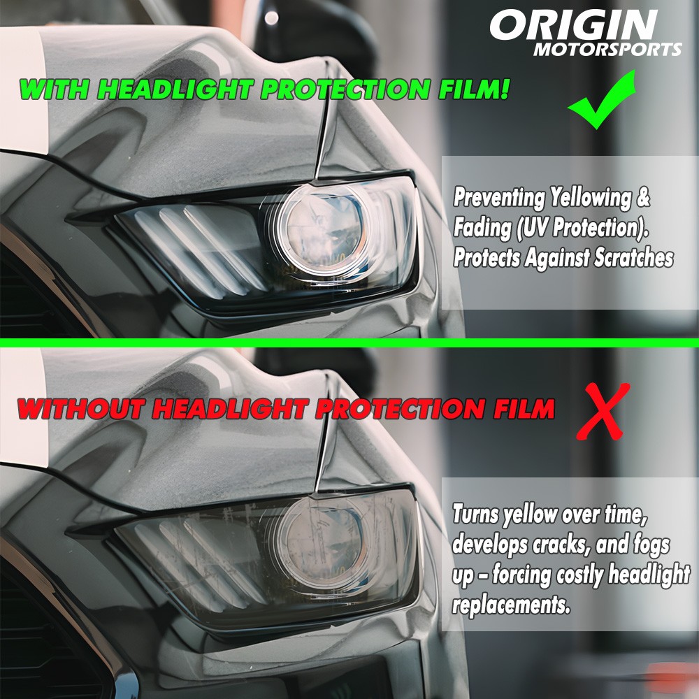 PreCut Headlights Protection Clear Covers Bra Film Kit PPF Fits 2015-2021 MACAN