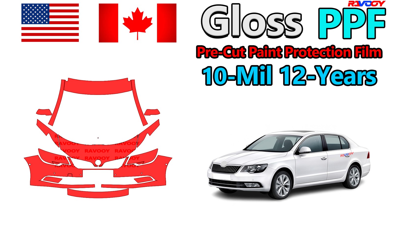 reCut PPF Paint Protection Film For Skoda Superb Elegance Estate-Hatch 2013-2014