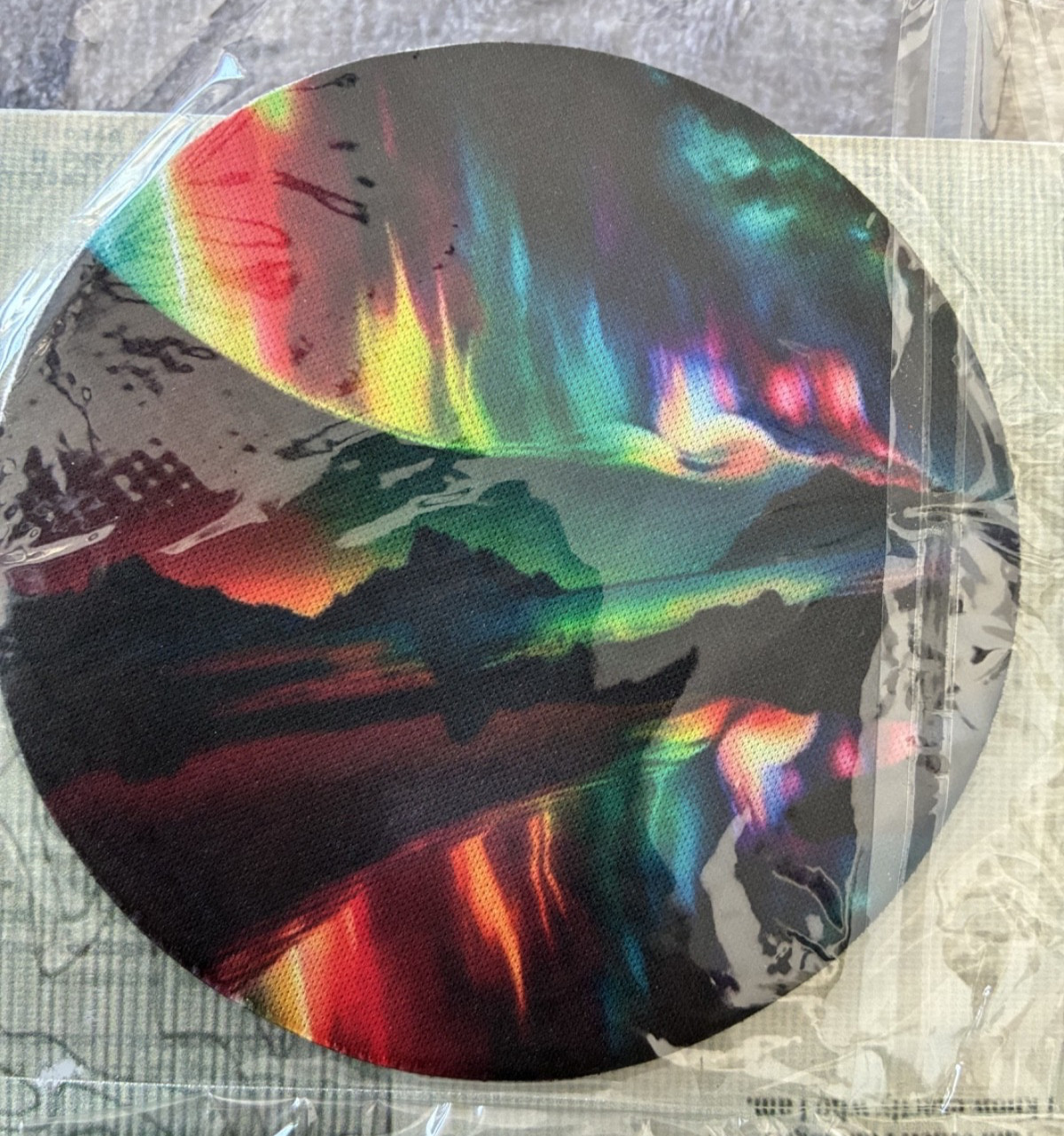 NEOPRENE COASTERS 4″ INCH Northern Lights Landscape SET OF 2