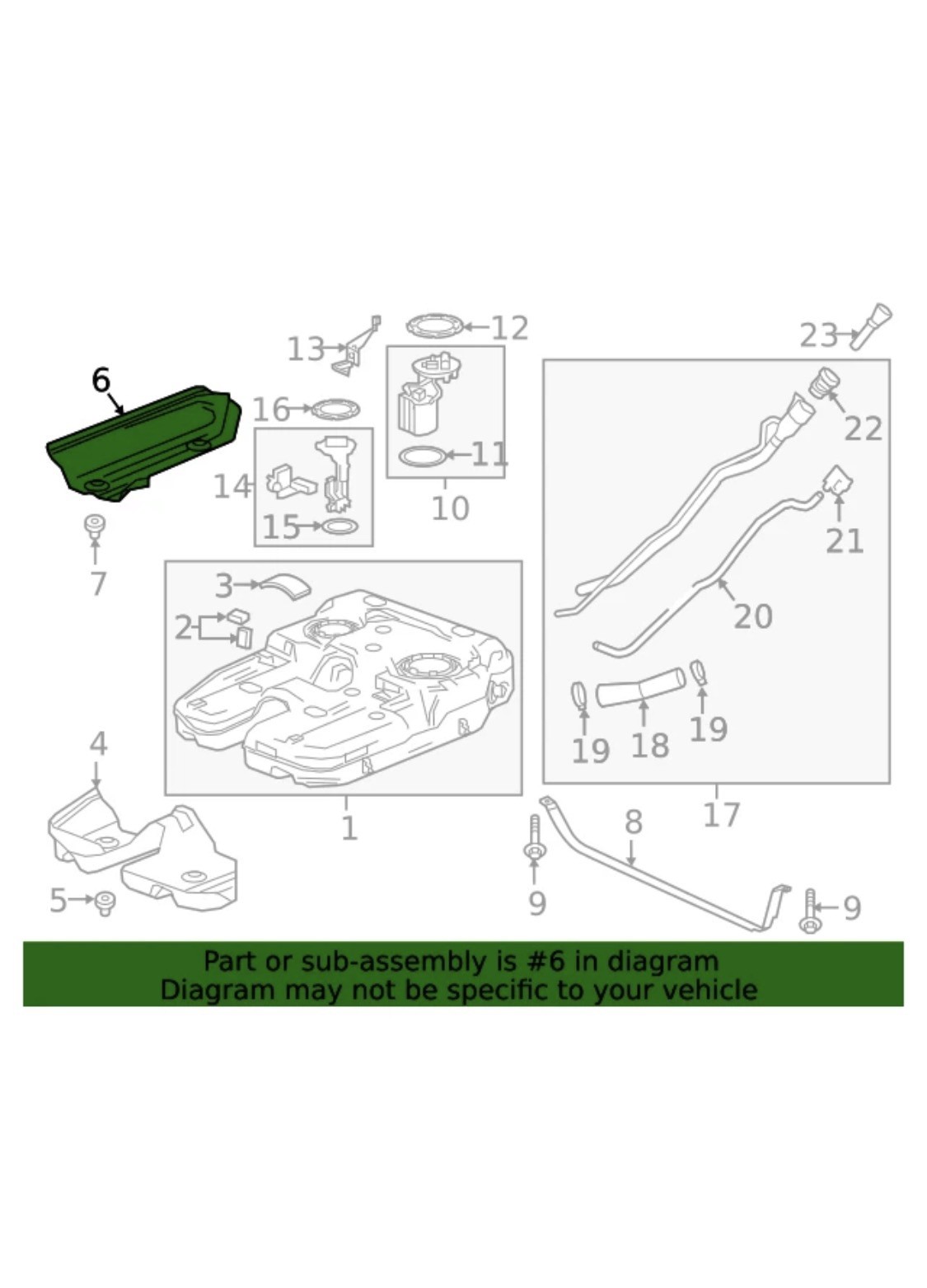 Genuine GM Fuel Tank Shield 23340384
