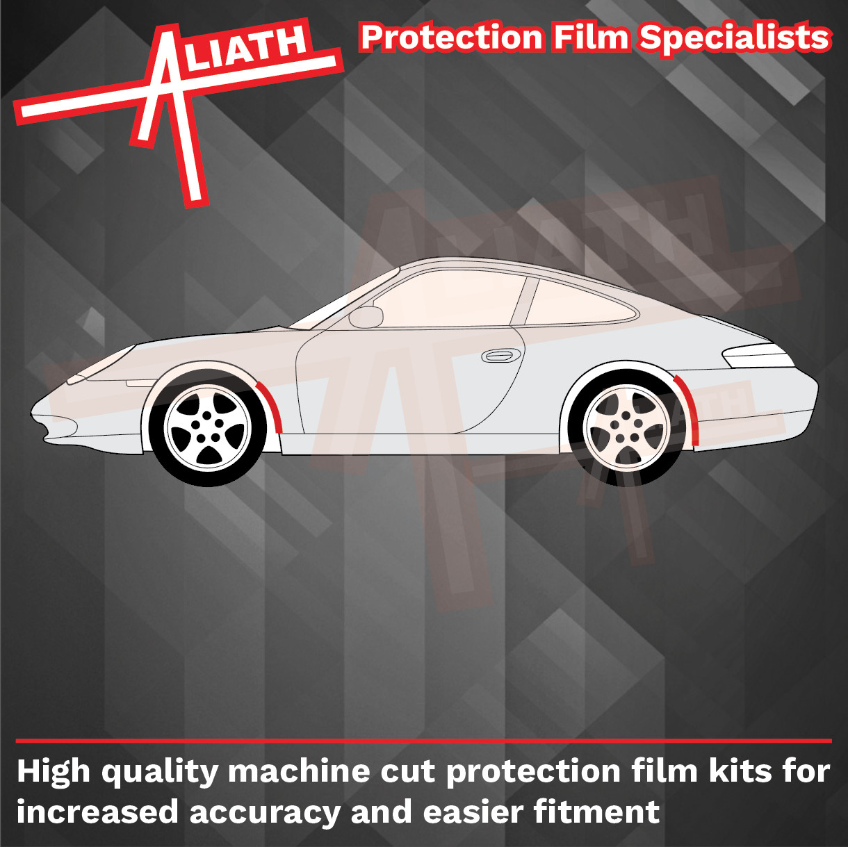 Fit Porsche 911 996 98-05 Arch edge CLEAR Stone Chip Guard Paint Protection Film
