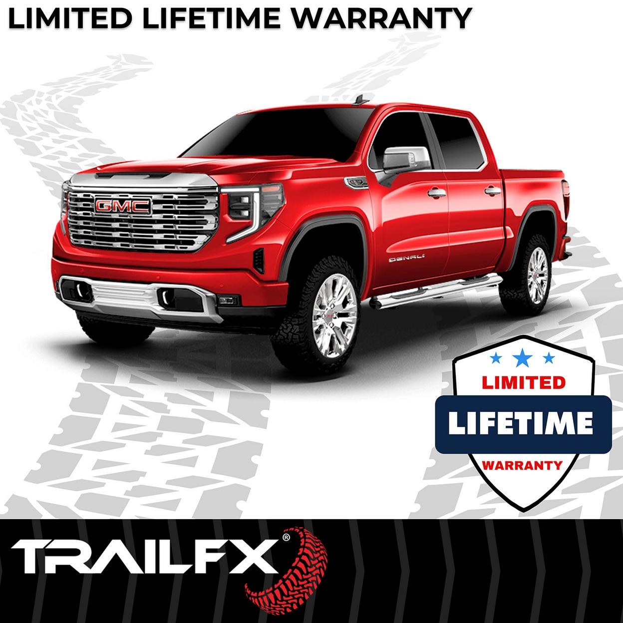 TrailFX A7037S 5 Inch Oval Straight Pol Stainless Steel Rocker Panel Mount
