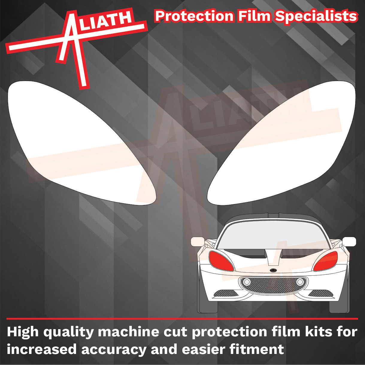Fits Lotus Elise S3 Headlight CLEAR Stone Chip Guard Paint Protection film