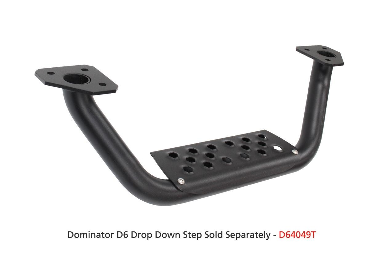 Go Rhino Step Nerf Bar Kit 4in. Drop Steps for Dominator Xtreme D6; Pair-Texture