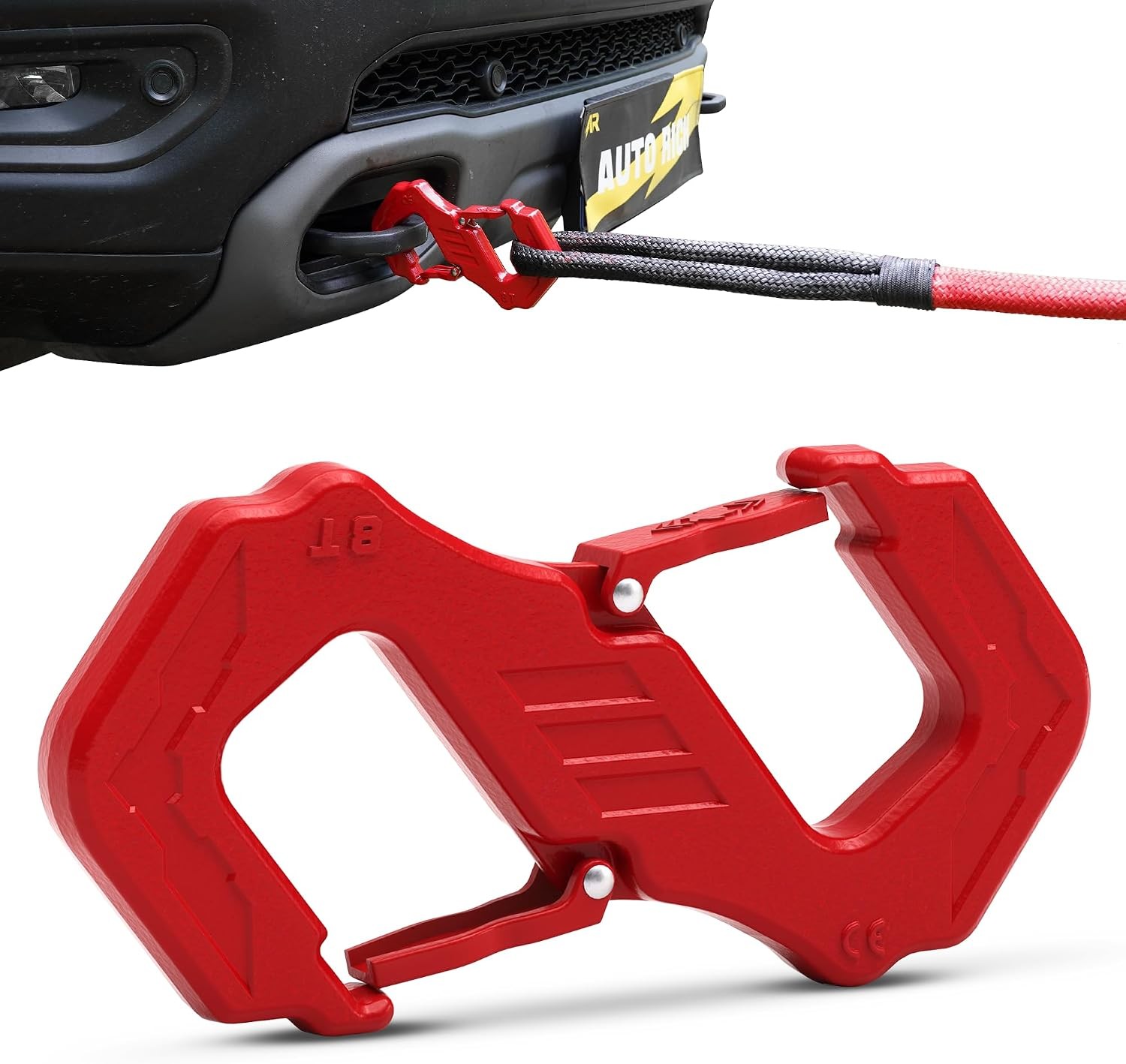 3/8 S Tow Hook, G80 Steel Quick Winch Shackle 33, 000Lbs Break Strength SUV, Tru