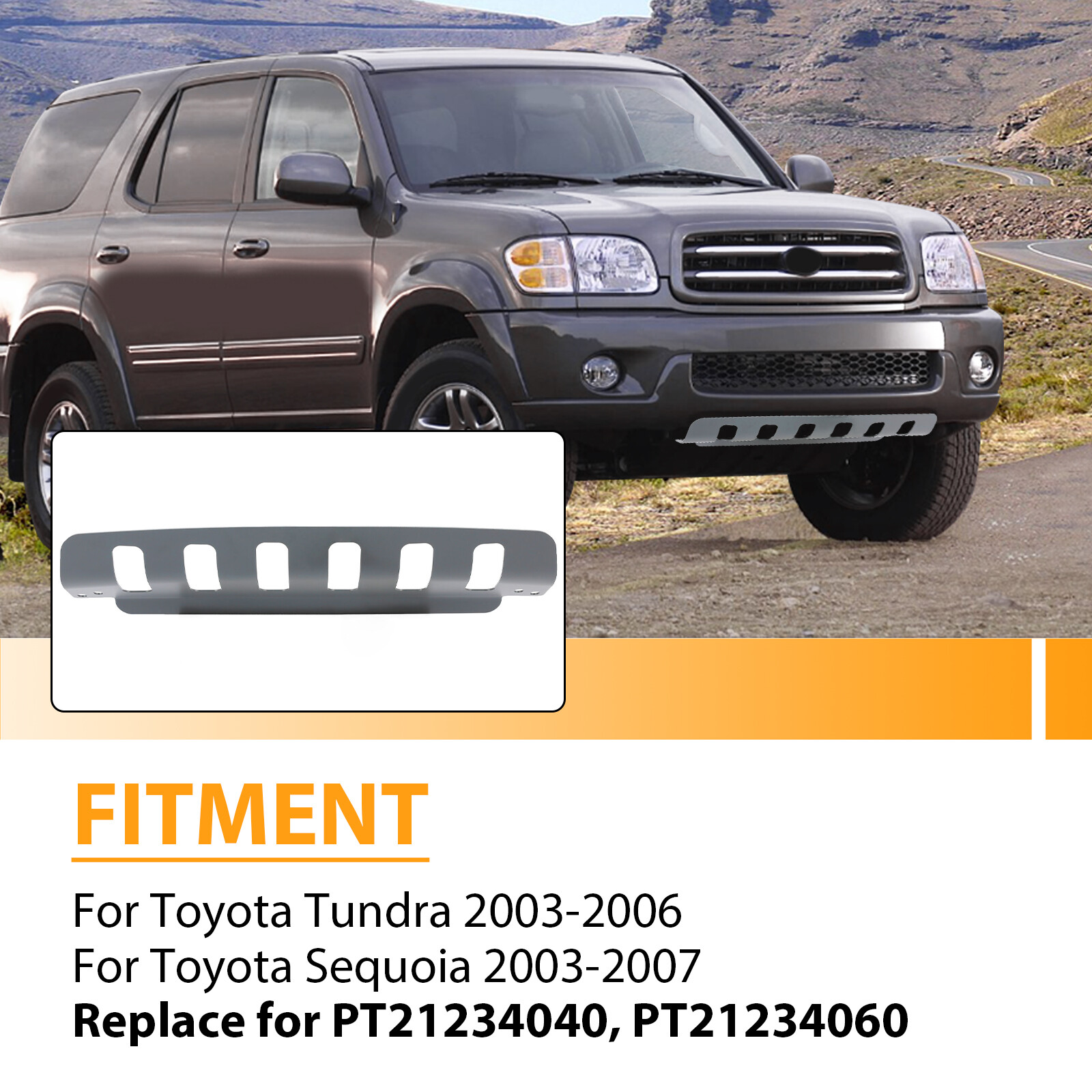 For Toyota Tundra 2003-2006 / Sequoia 2003-2007 Front Skid Plate Aluminum