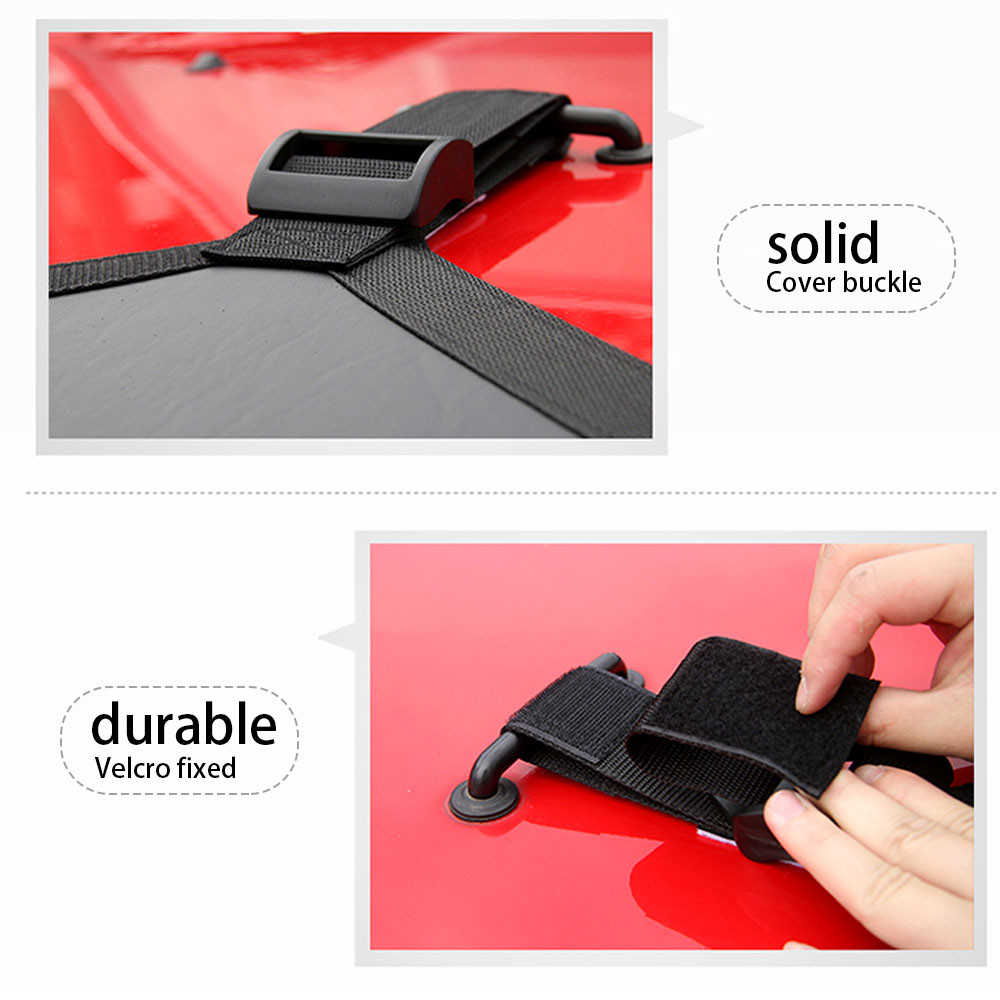 Front Hood Cover Bra Protector Cover T-Style For Jeep Wrangler JK Rubicon Sahara