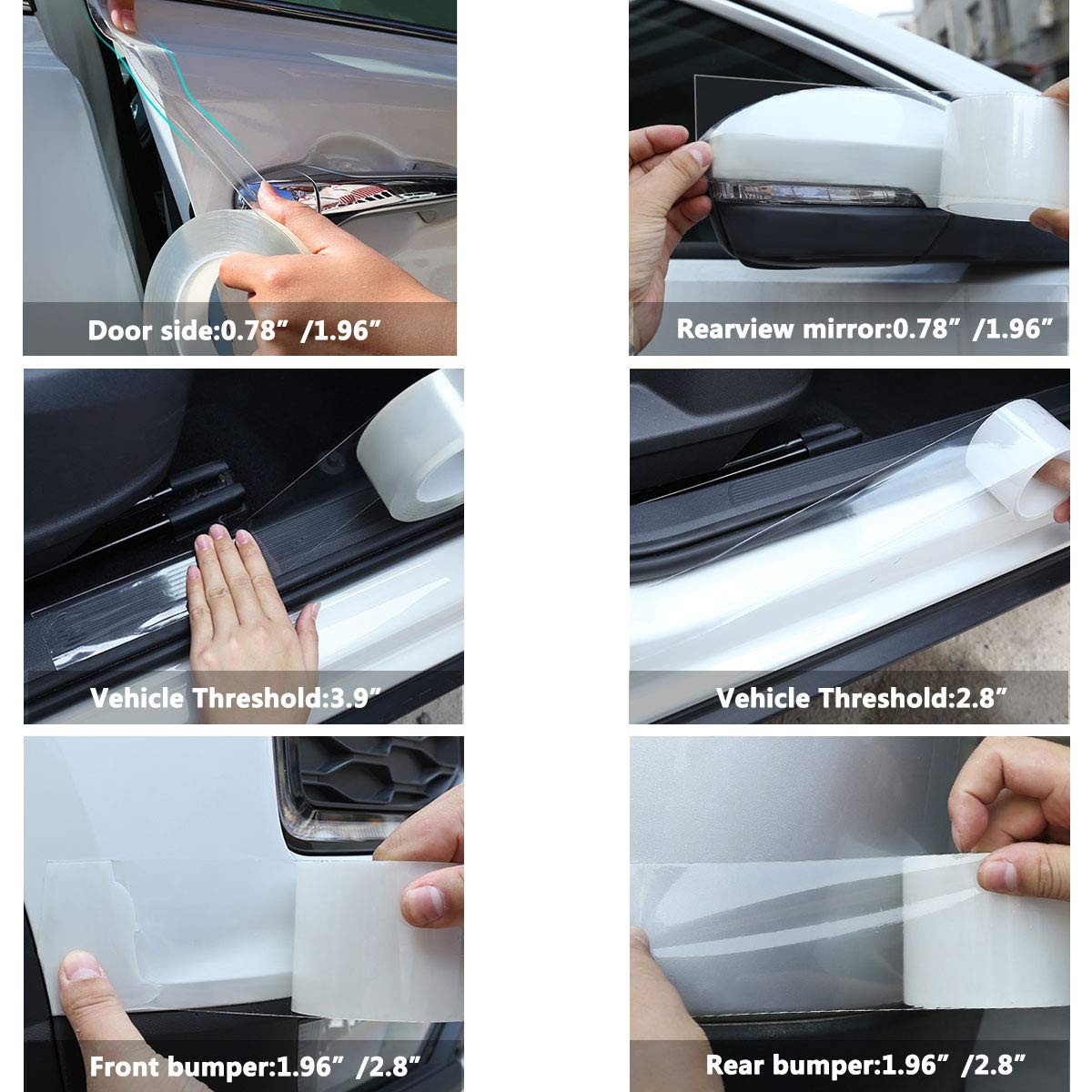 Universal Car Door’s Collision-Proof Strips 33Ft x 2.8In, Transparent