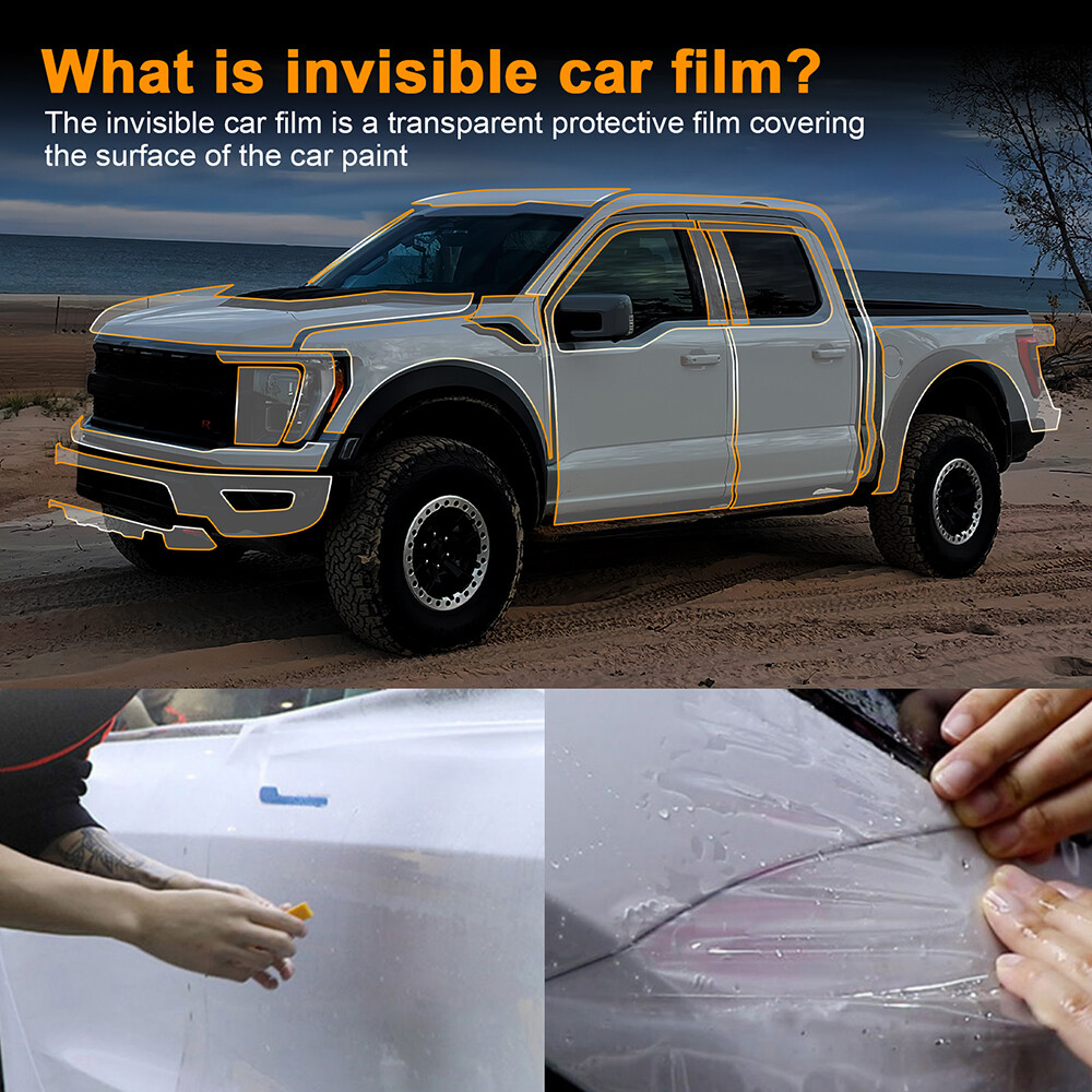 Car Rearview Mirror Precut Paint Protection Film TPU PPF For Ford F150 2022-2023