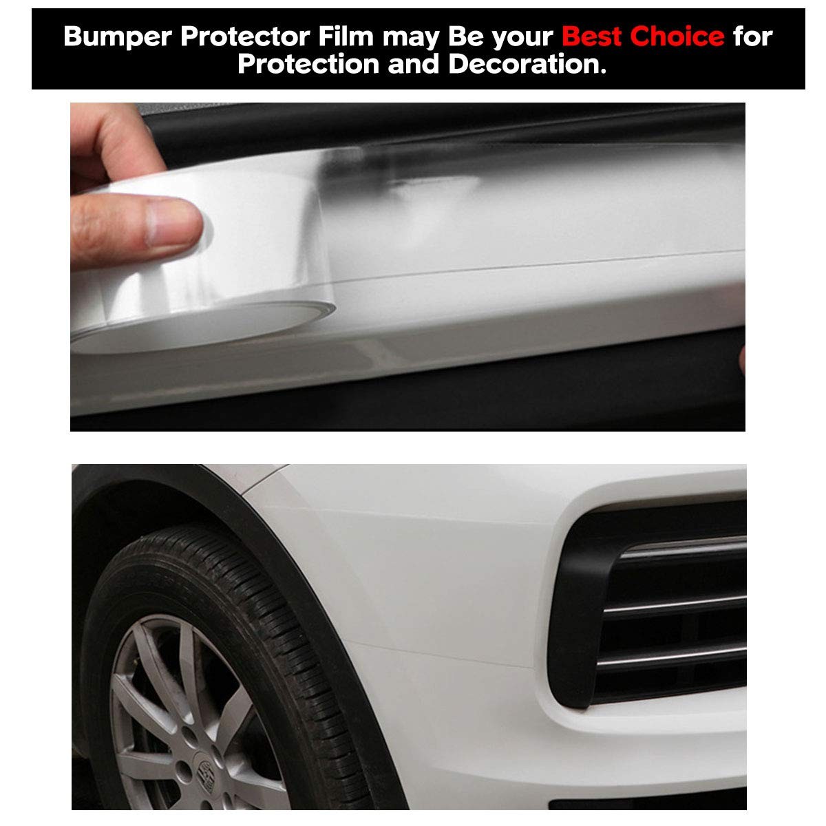 Universal Car Door’s Collision-Proof Strips 33Ft x 2.8In, Transparent