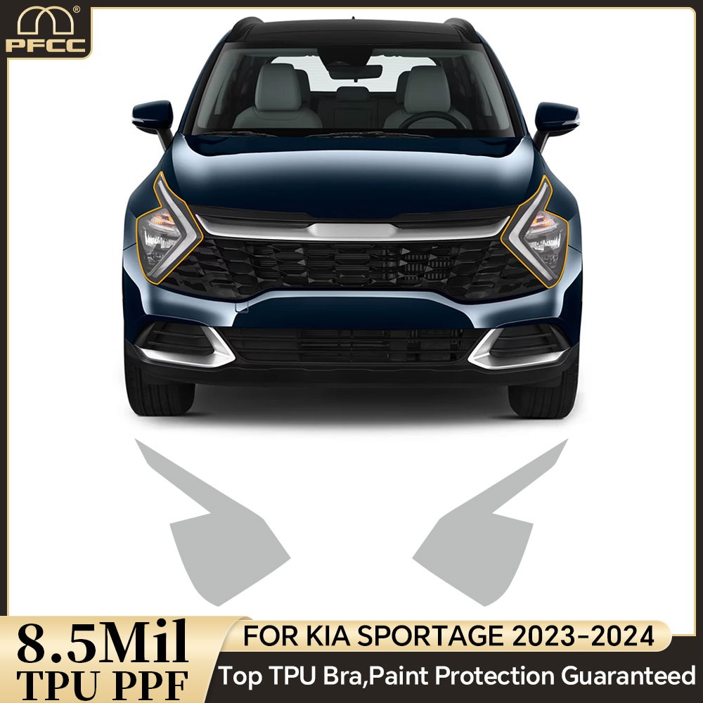 For KIA Sportage 2023-2024 Headlights Precut Paint Protection Film Clear PPF TPU