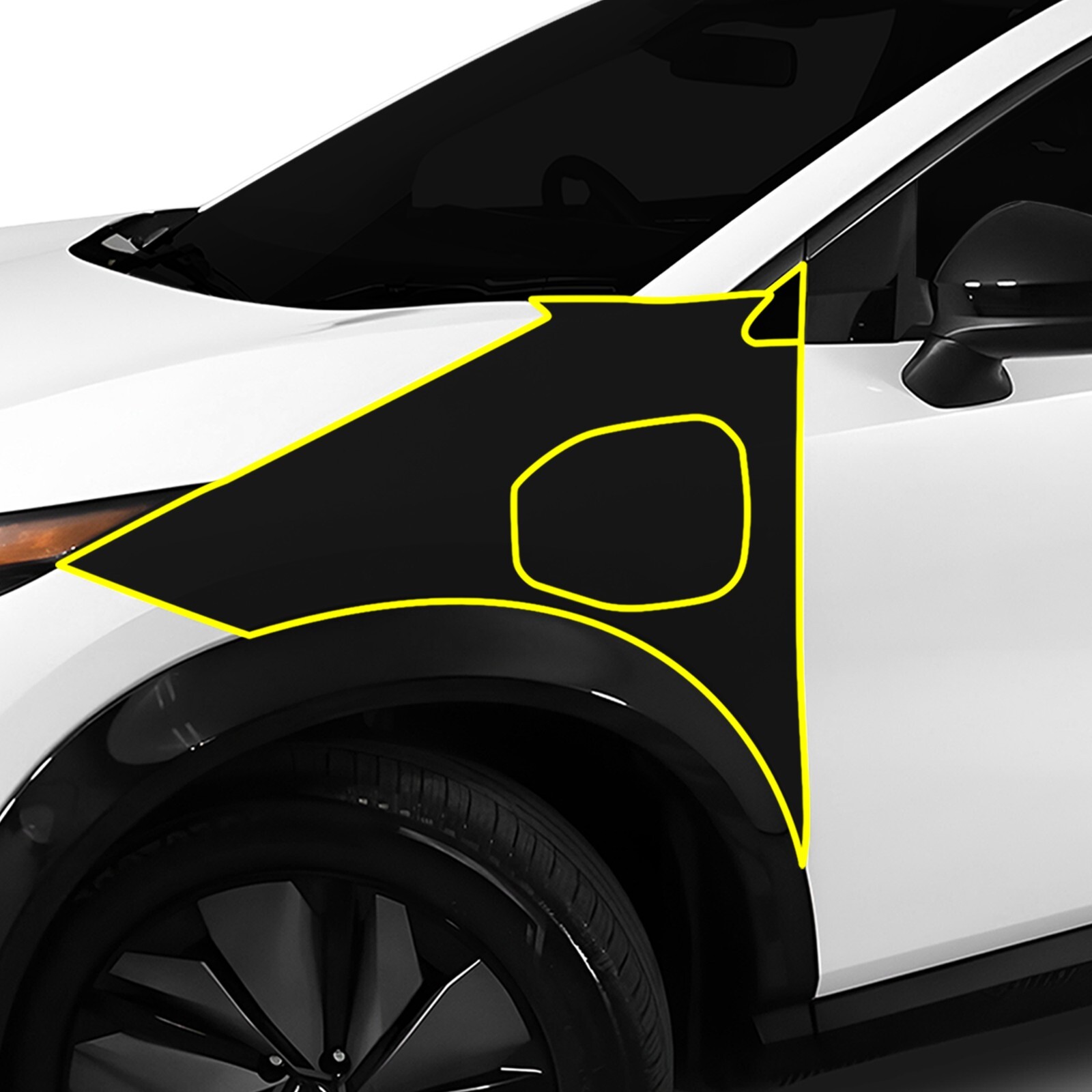Pre Cut for Nissan Ariya 2023+ Fender Gloss Black Paint Protection Kit
