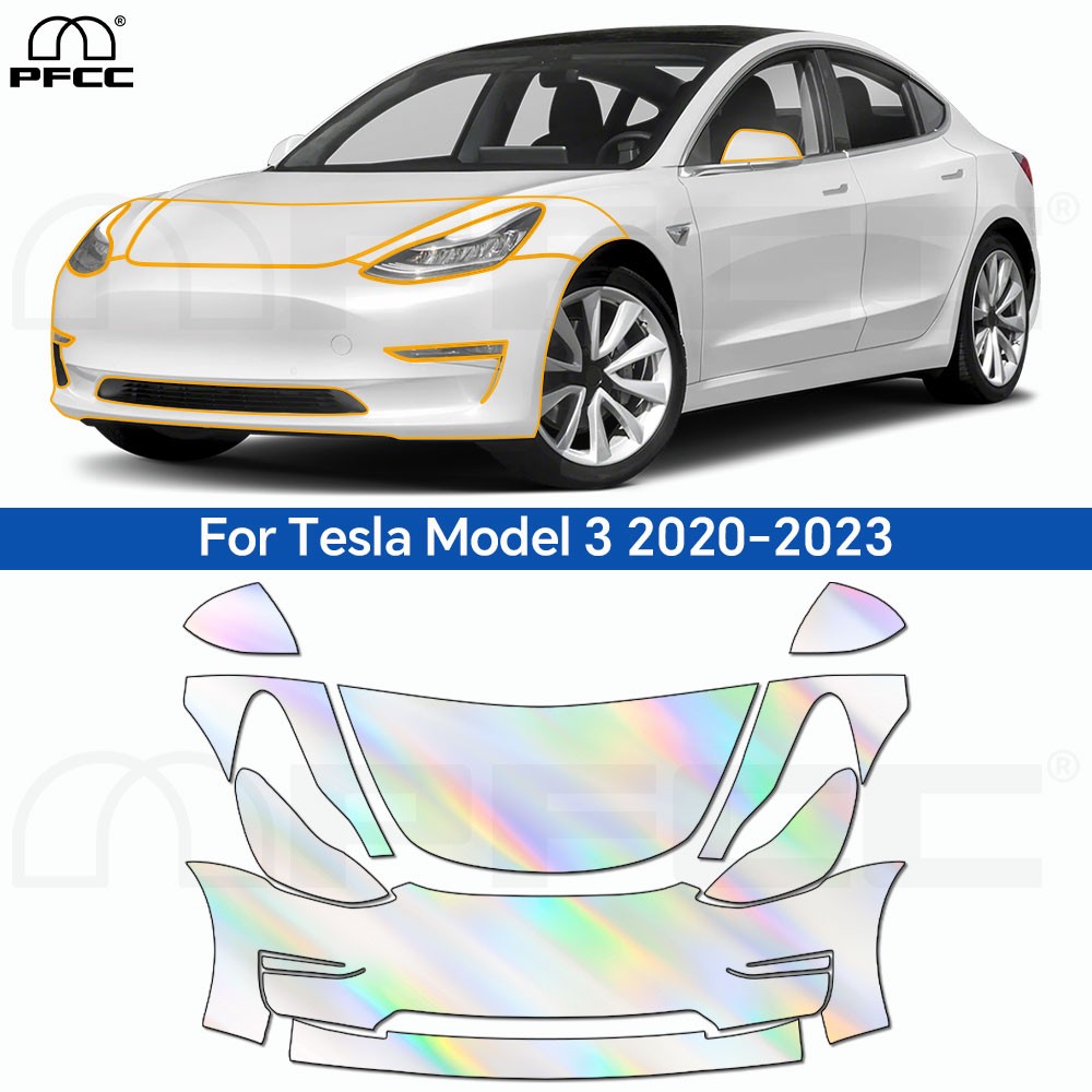 For Tesla Model 3 2017-2023 Precut Paint Protection Film Clear Gloss Bra PPF TPU