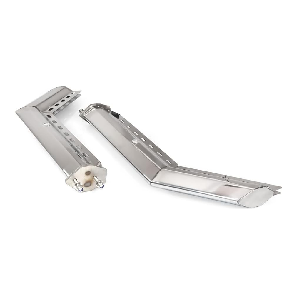 Chrome Mud Flap Hanger Set 28″ Length 45 degree 1-1/8″ Bolt Pattern w/ Reflector