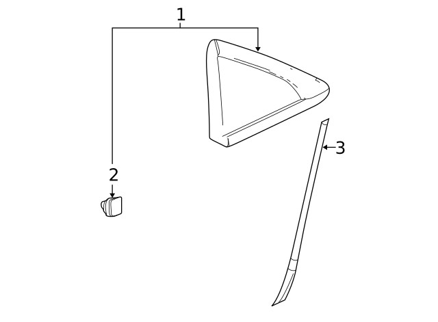Genuine GM Passenger Side Rocker Panel Rear Molding Protector 22907772