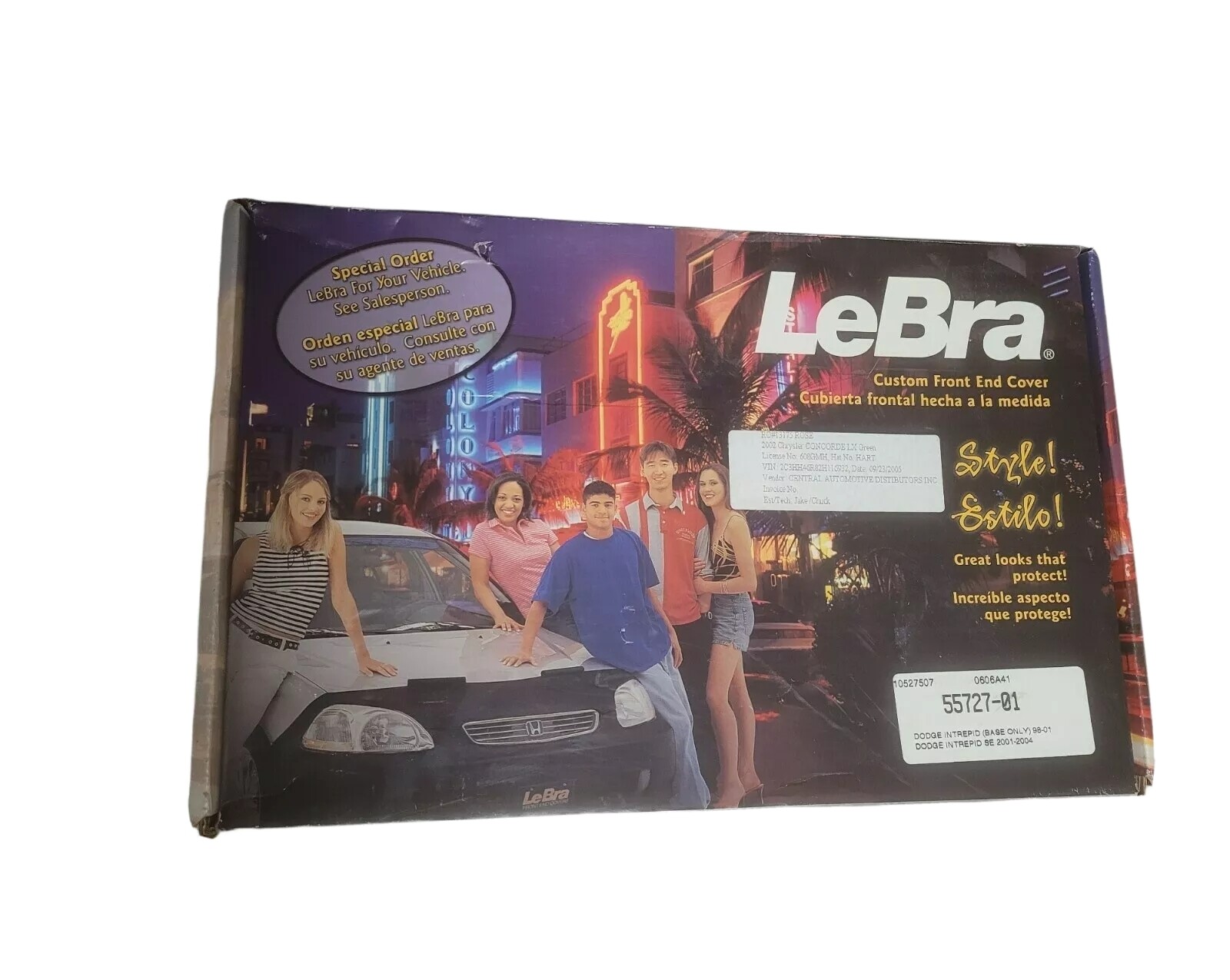 For Dodge Intrepid 1998-2004 LeBra 55727-01 Custom Black Front End Cover