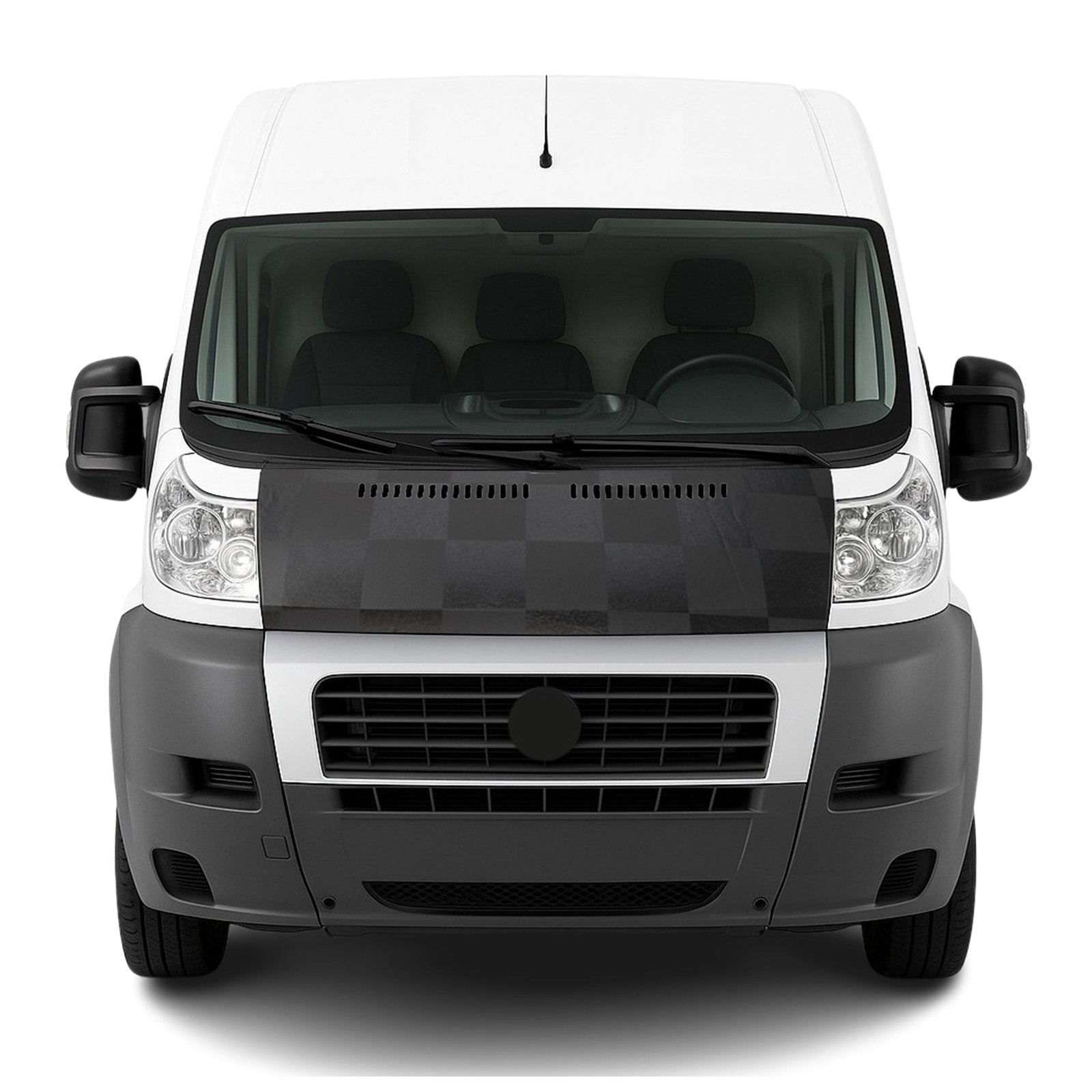 Car Bonnet Mask Hood Bra for RAM ProMaster 2014-2022 Full Coverage Chequered