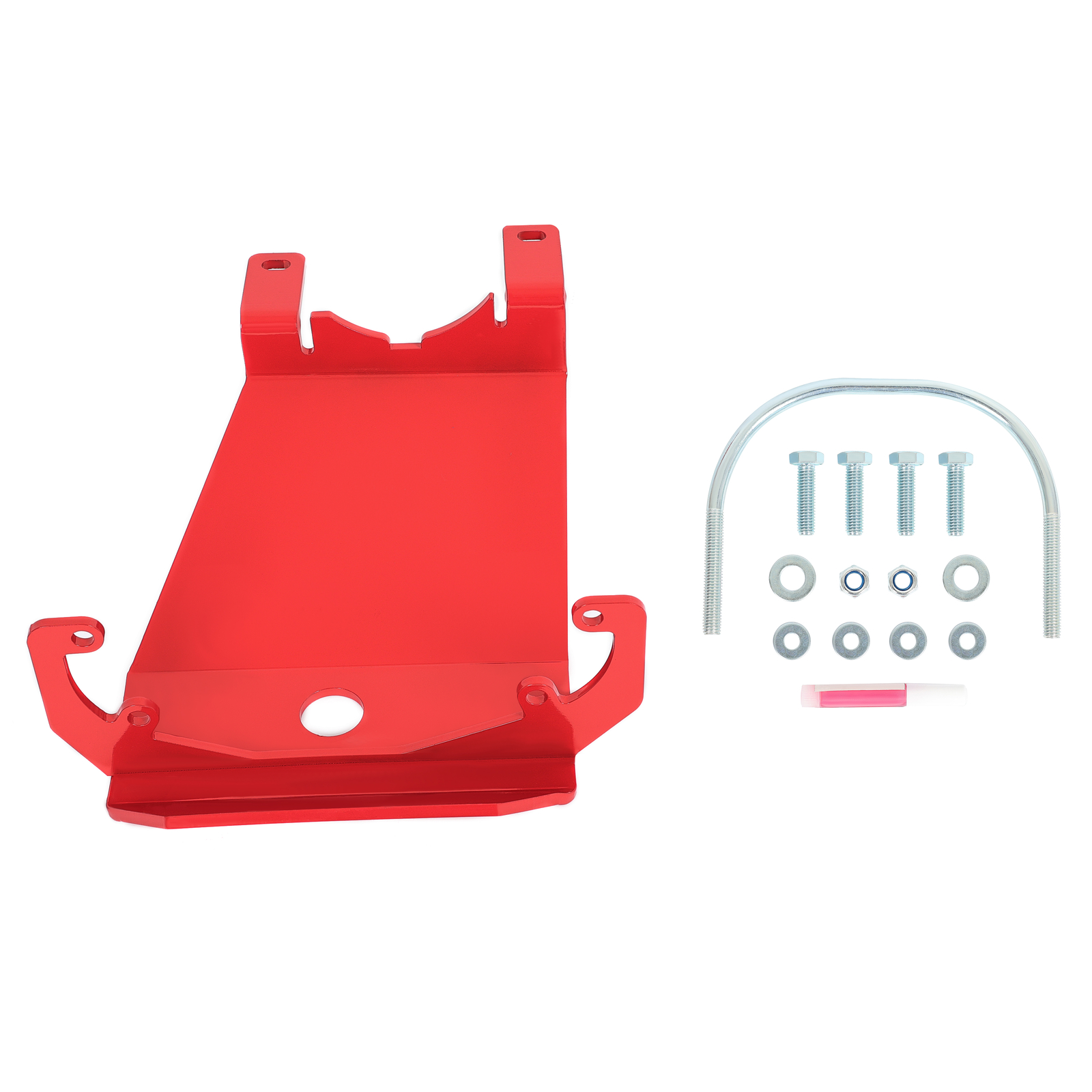 Front Skid Plate Red Steel For Jeep Wrangler 2018-23 / Gladiator 2020-23 RS62116