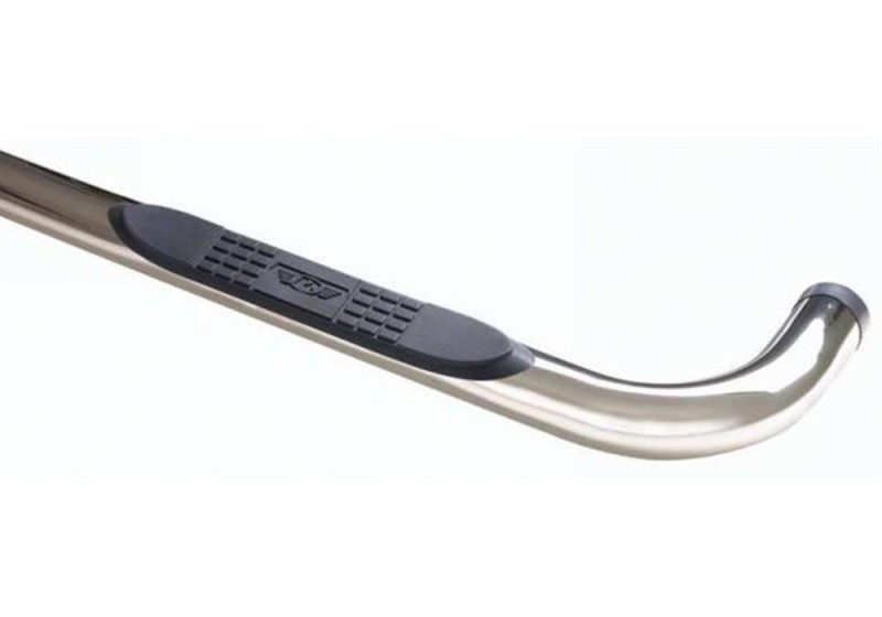 Rampage 9425 3″ Polished Round Step Bars for 1987-06 Jeep Wrangler YJ/TJ