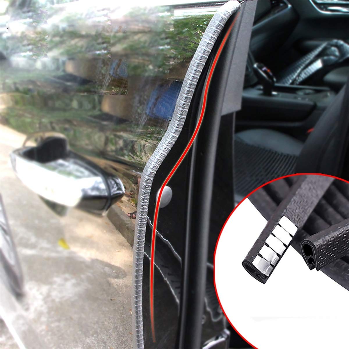 MYFAMIREA 33Ft(10M) Long Car Door Edge Guards, U Shape Trim 33FT, Black
