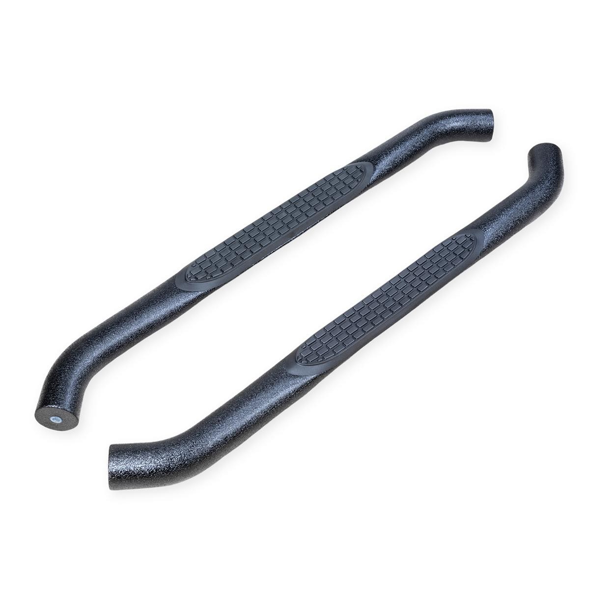 TrailFX A0027T 3 Inch Round Bent Textured Black Steel Without End Caps Frame Bod