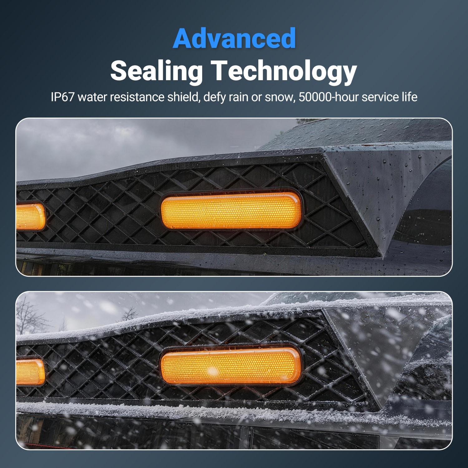 Hood Protector With LED Light For 2022-2026 Chevrolet Silverado LT Bugflector